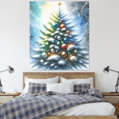 kerstboom canvas afdruk (Insitu (Slaapkamer))