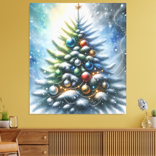 kerstboom canvas afdruk (Insitu (Woonkamer))