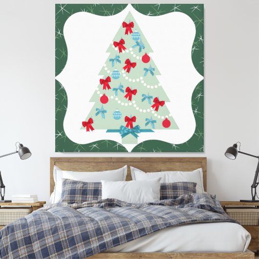 kerstboom canvas afdruk (Insitu (Slaapkamer))