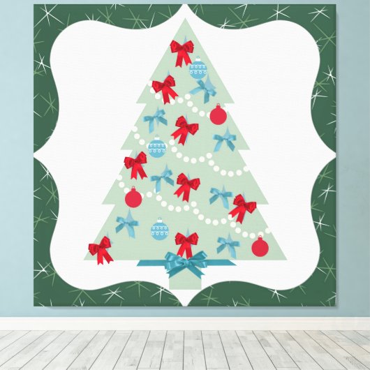 kerstboom canvas afdruk (Insitu (Houten vloer))