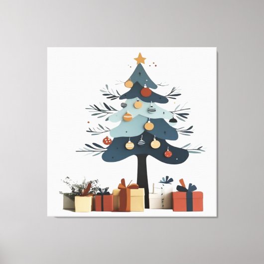 kerstboom canvas afdruk (Voorkant)