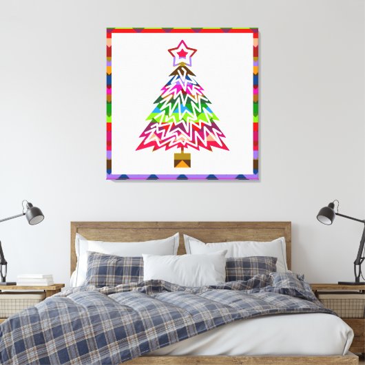 kerstboom canvas afdruk (Insitu (Slaapkamer))