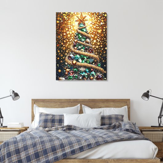 kerstboom canvas afdruk (Insitu (Slaapkamer))