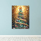Kerstboom Canvas Afdruk (Insitu (Houten vloer))