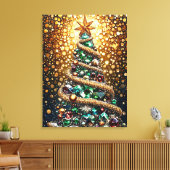 kerstboom canvas afdruk (Insitu (Woonkamer))
