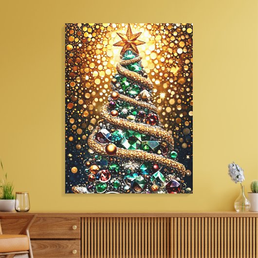 kerstboom canvas afdruk (Insitu (Woonkamer))