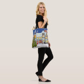 Kerstboom Canvas tas voor winkelen (Op model)