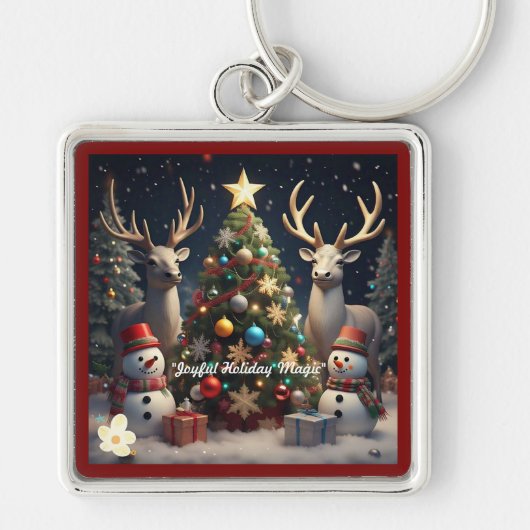 "Kerstboom charme" Sleutelhanger (Voorkant)