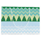 Kerstboom Chevron Scene Groot Cadeauzakje (Achterkant)