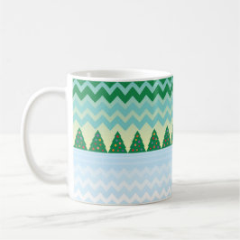 Kerstboom Chevron Scene Koffiemok