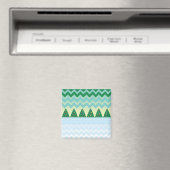 Kerstboom Chevron Scene Magneet (Insitu (Vaatwasser))