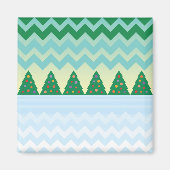 Kerstboom Chevron Scene Magneet (Voorkant)