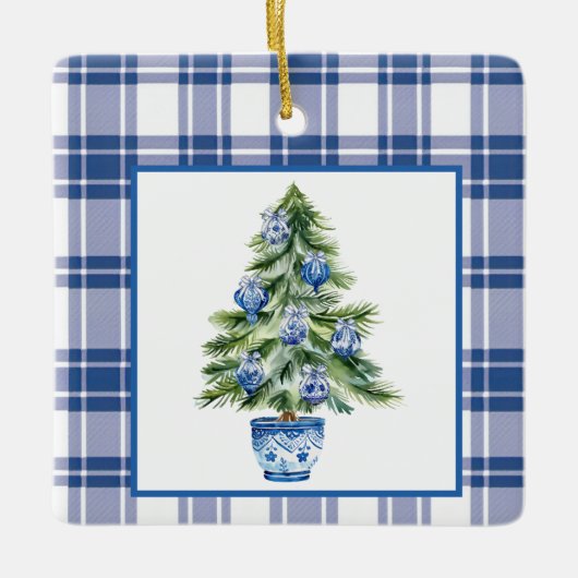 Kerstboom Chinoiserie Ornamenten Keramisch (Voorkant)