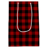 Kerstboom citaat op Buffalo Plaid Medium Cadeauzakje (Achterkant)