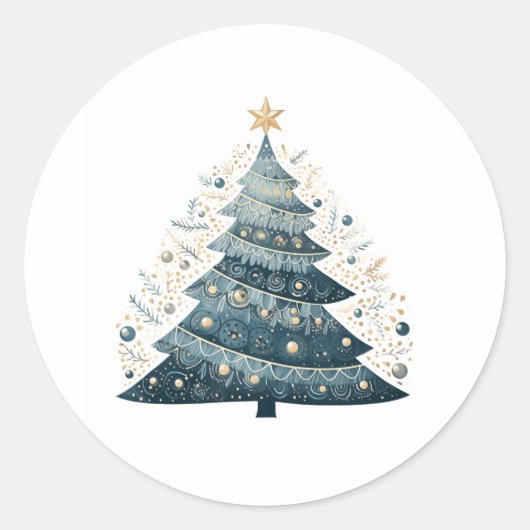 Kerstboom Classic Sticker (Voorkant)