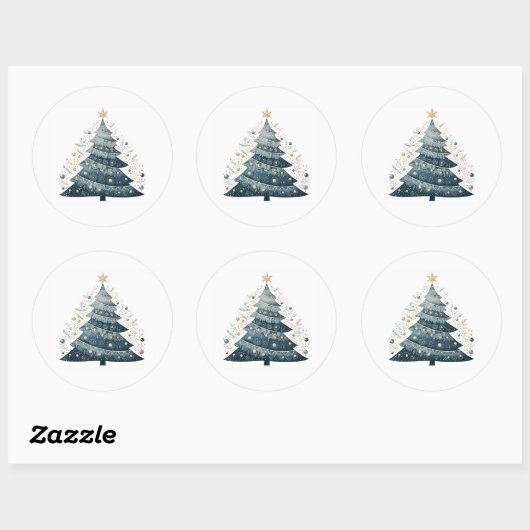 Kerstboom Classic Sticker (Vel)
