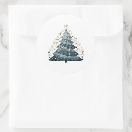 Kerstboom Classic Sticker (Tas)