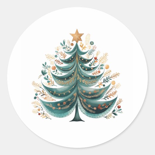 Kerstboom Classic Sticker (Voorkant)
