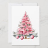 Kerstboom Classic Vakantie Diner uitnodiging (Achterkant)