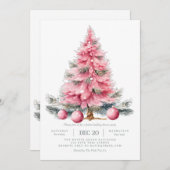 Kerstboom Classic Vakantie Diner uitnodiging (Voorkant / Achterkant)