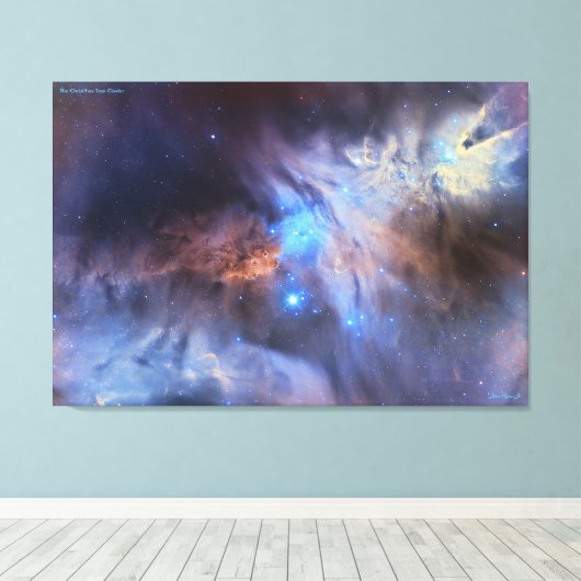 Kerstboom Cluster - Distinguished Canvas Afdruk (Insitu (Houten vloer))