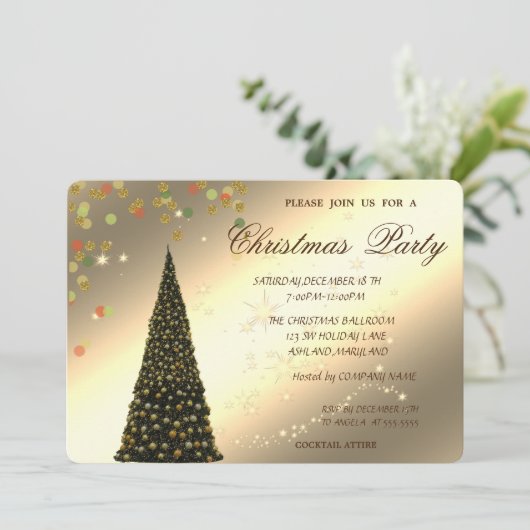 Kerstboom, Confetti, feestdag, feestdag, kerstmis, Kaart (Staand voorkant)