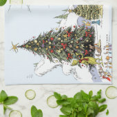 Kerstboom Contest van Whoville Theedoek (Gevouwen)