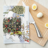 Kerstboom Contest van Whoville Theedoek (Quarter Fold)