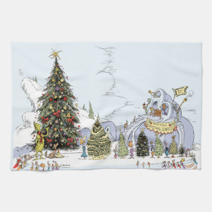 Kerstboom Contest van Whoville Theedoek