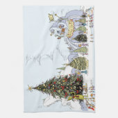 Kerstboom Contest van Whoville Theedoek (Verticaal)
