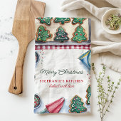 Kerstboom Cookie Decoratie Gepersonaliseerd Theedoek