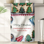 Kerstboom Cookie Decoratie Gepersonaliseerd Theedoek