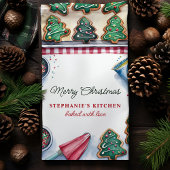Kerstboom Cookie Decoratie Gepersonaliseerd Theedoek