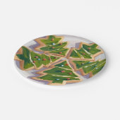 Kerstboom Cookies Vakantie Feest Papieren Bordje (Gekanteld)