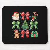 Kerstboom Coquette Bow Santa Claus Snoep Muismat (Voorkant)