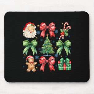 Kerstboom Coquette Bow Santa Claus Snoep Muismat