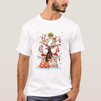 Kerstboom Corgi Santa T-shirt