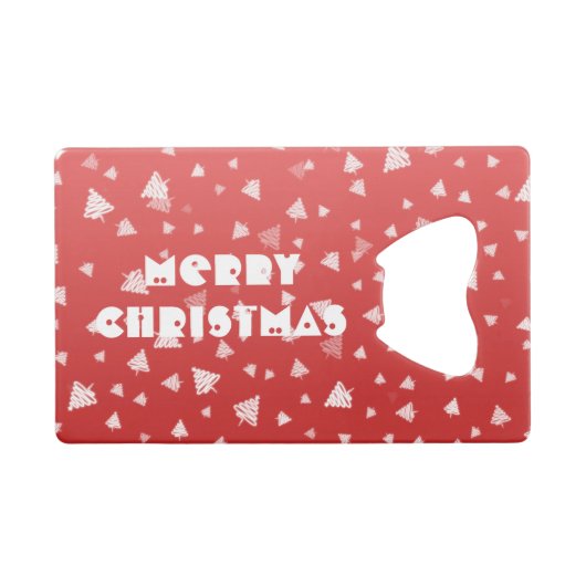 kerstboom creditkaart flessenopener (Voorkant (Horizontaal))