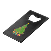kerstboom creditkaart flessenopener (Voorkant Gekanteld)