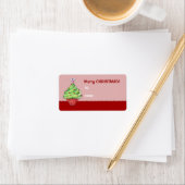 Kerstboom Cupcake rood2 Cadeau Label Label (Insitu)