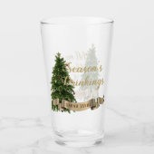 Kerstboom Custom Grappig Vakantie Glas (Voorkant)
