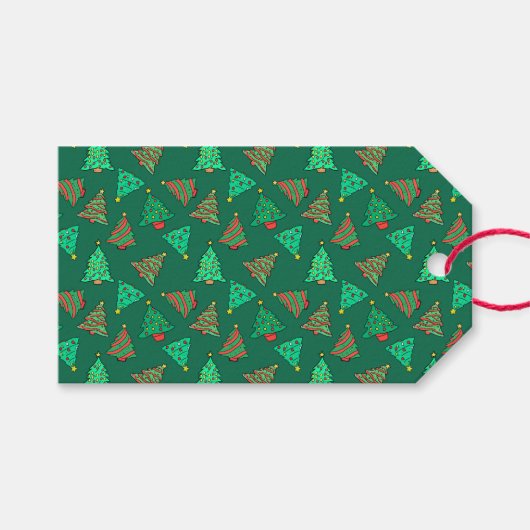 Kerstboom | Custom Green Cadeaulabel (Voorkant (Horizontaal))
