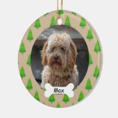 Kerstboom Custom Pet Puppy Dog Foto Keramisch Ornament (Links)