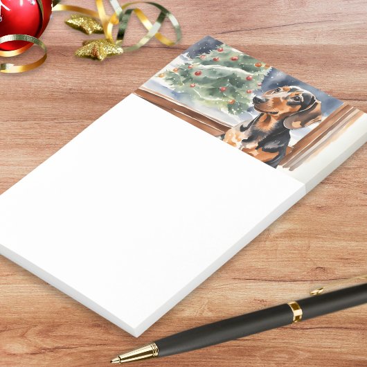 Kerstboom Dachshund Sausage Dog Aquarel Post-it® Notes
