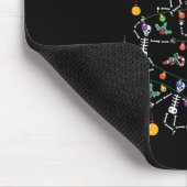 Kerstboom Dansend Skelet Grappige Halloween Muismat (Hoek)
