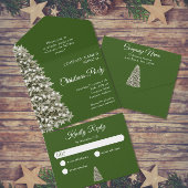 Kerstboom Dark Green Company Holiday All In One Uitnodiging