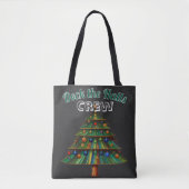 Kerstboom Deck the Halls Crew Tote Bag (Voorkant)