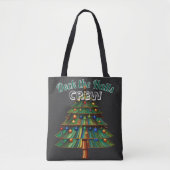 Kerstboom Deck the Halls Crew Tote Bag (Voorkant)