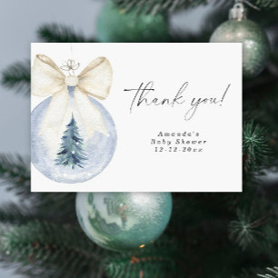 Kerstboom decoratie Baby shower Dank je Bedankkaart