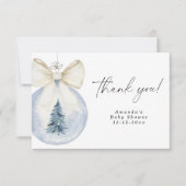 Kerstboom decoratie Baby shower Dank u Bedankkaart (Voorkant)